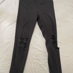Mono B Black Distressed Leggings